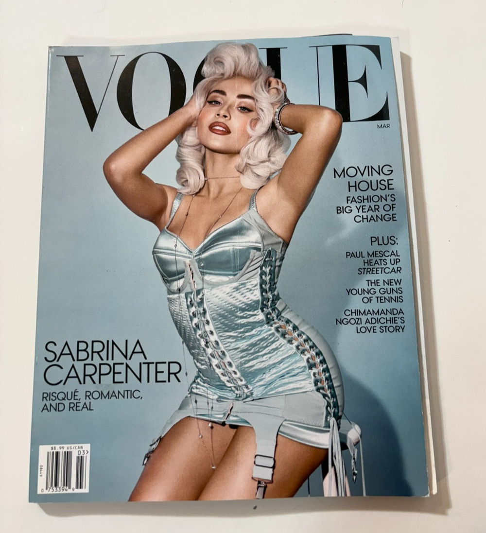 Vogue USA March 2025 Sabrina Carpenter Cover Fashion Magazine - Unread Sub Copy